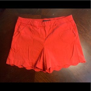Red, Scalloped shorts, size 12!
